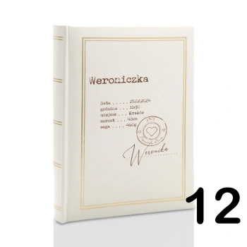 Album dziecięcy na chrzest, urodziny, metryczka do wyboru (wsuwany na 100 zdjęć 10x15) 12 wzorów do wyboru